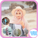 Beauty Pastel Girl Hijab frame APK