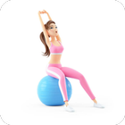 Gym ball exercises icon