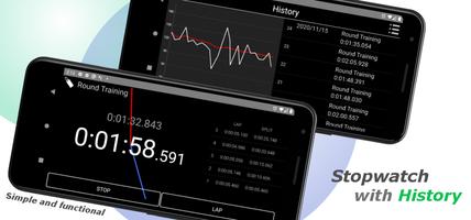 Stopwatch with History imagem de tela 1