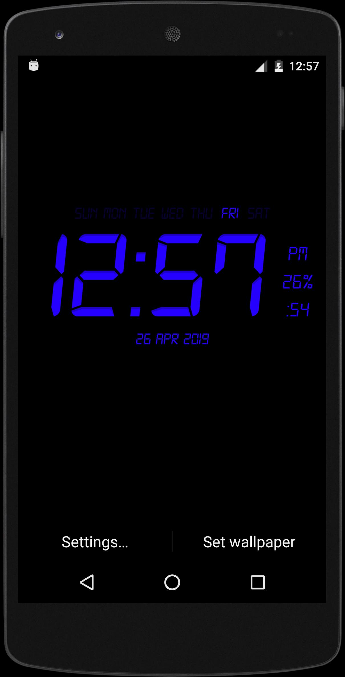 Android 用の デジタル時計ライブ壁紙 Apk をダウンロード