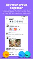 Yahoo Together: bate-papos em grupo. Organizados. Cartaz