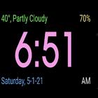 GIANT Clock - Tablet Night/Dock Clock with Weather icon