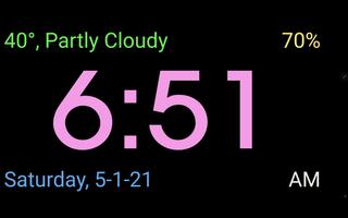 GIANT Clock - Tablet Night/Dock Clock with Weather screenshot 3