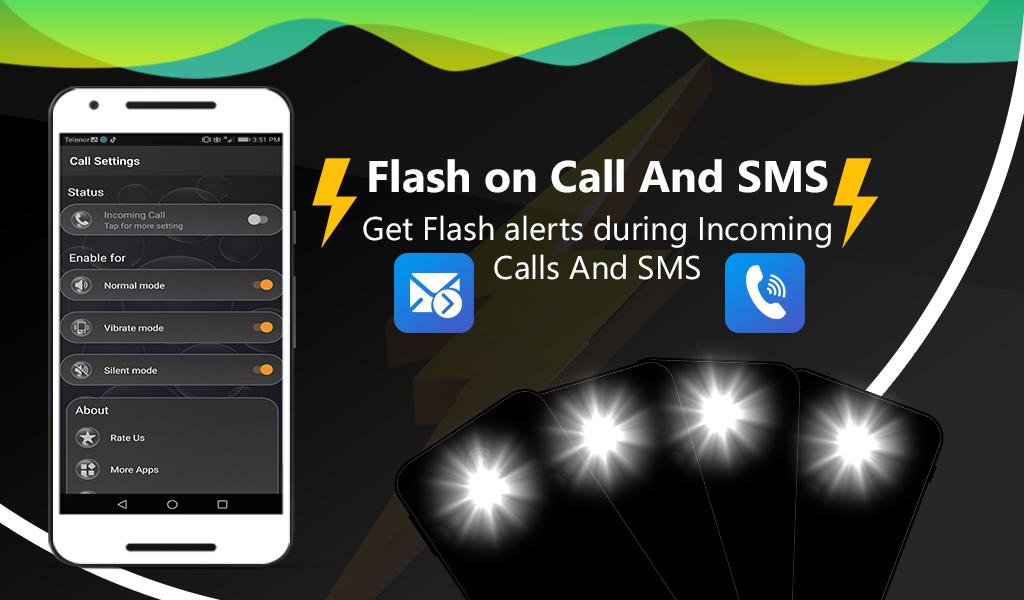 Flash on call and sms, flash alert & notify syot layar 8.