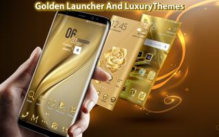 Golden launcher & wallpaper: Thèmes de luxe et de Affiche