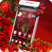 Red Rose Butterfly flowers themes and wallpaper