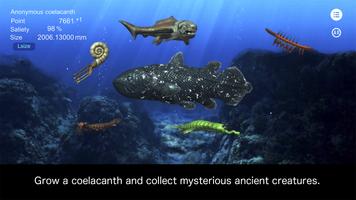 Coelacanth and ancient fish Plakat