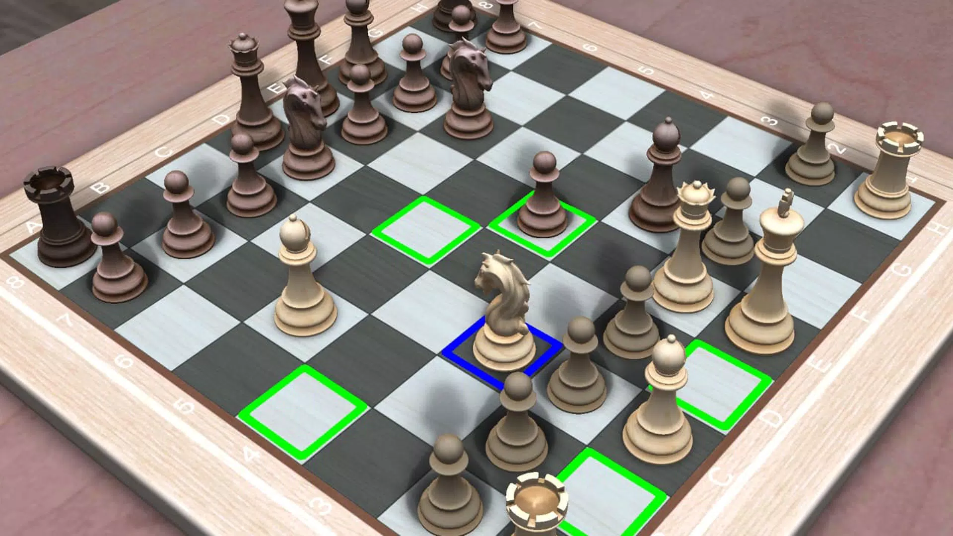 Top view 3d online chess game background for android