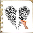 How to draw beautiful wings icon
