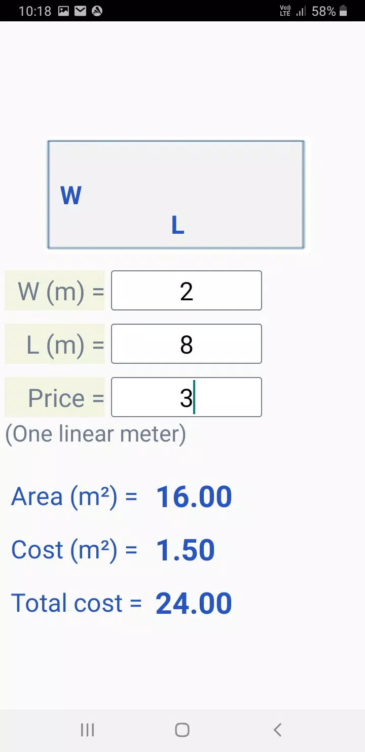 Linear meter m2 calculator APK for Android Download