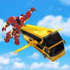 Aero Bus Robot Flying Game icon