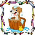 Cute dog coloring