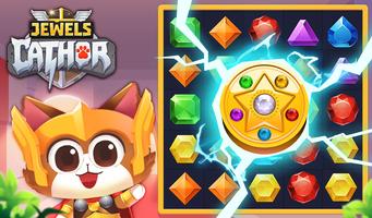 Jewels Thunder Cat Match 3: Lo Affiche