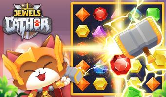 Jewels Thunder Cat Match 3: Lo screenshot 1