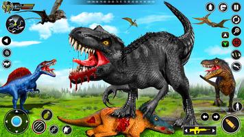 野生の恐竜狩りゲーム ポスター