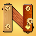 Unscrew Pin: Wood Nuts & Bolts أيقونة