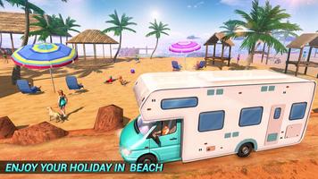 Real Camper Van Driving Simulator - Beach Resort Affiche