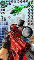 US Police Gun Shooting Games Affiche