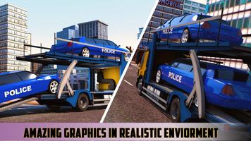US Police Limousine Car Truck Transporter Game capture d'écran 2