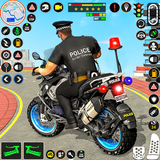 Icona giochi di moto della polizia