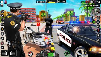 Poster giochi di moto della polizia
