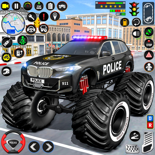 camión monstruo de la policía