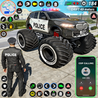 警察のモンスタートラックの車のゲーム アイコン