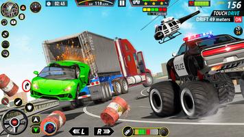 Police Monster Truck Car Games ภาพหน้าจอ 1