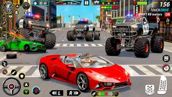 Police Monster Truck Car Games ภาพหน้าจอ 2