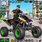 US Police ATV Transporter Game icône