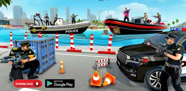 Polizeiboot-Cop-Simulator