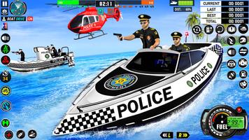 Police Boat Chase Crime Games capture d'écran 3