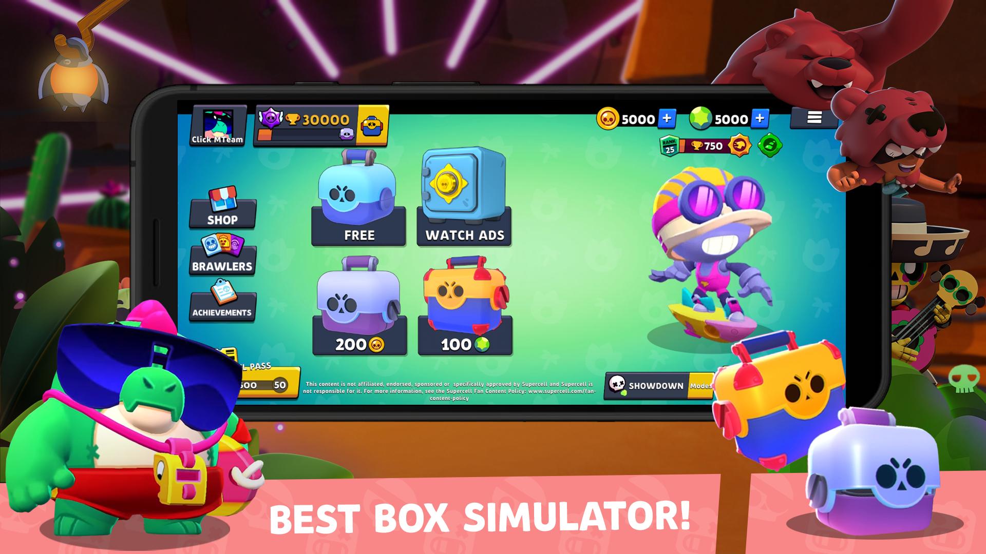 Splash Box Simulator For Brawl Stars Cool Boxes Para Android Apk Baixar - jogos de supercell brawl stars no click jogos