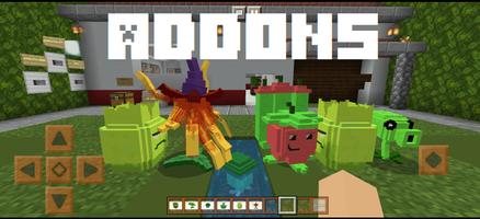 Plants Vs Zombies. Zombie mod for Minecraft. Plakat