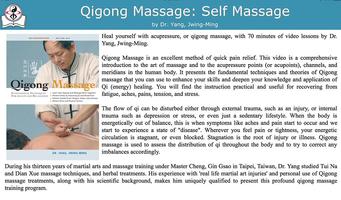 Qigong Massage: Self Massage poster