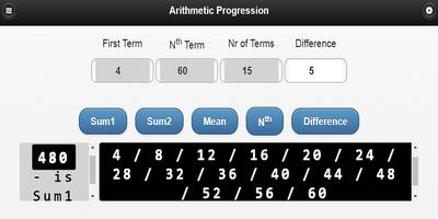 Arithmetic Progression Calcula Poster