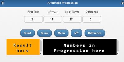 Arithmetic Progression Calcula captura de pantalla 1