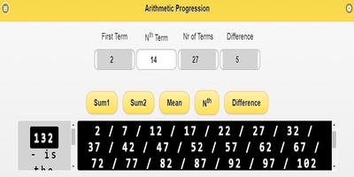 Arithmetic Progression Calcula captura de pantalla 2