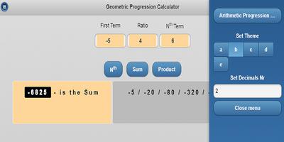 Geometric Progression Calculat captura de pantalla 1