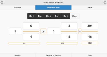 Fractions Calculator স্ক্রিনশট 1