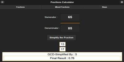 Fractions Calculator স্ক্রিনশট 2
