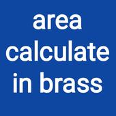 area calculate in brass icon