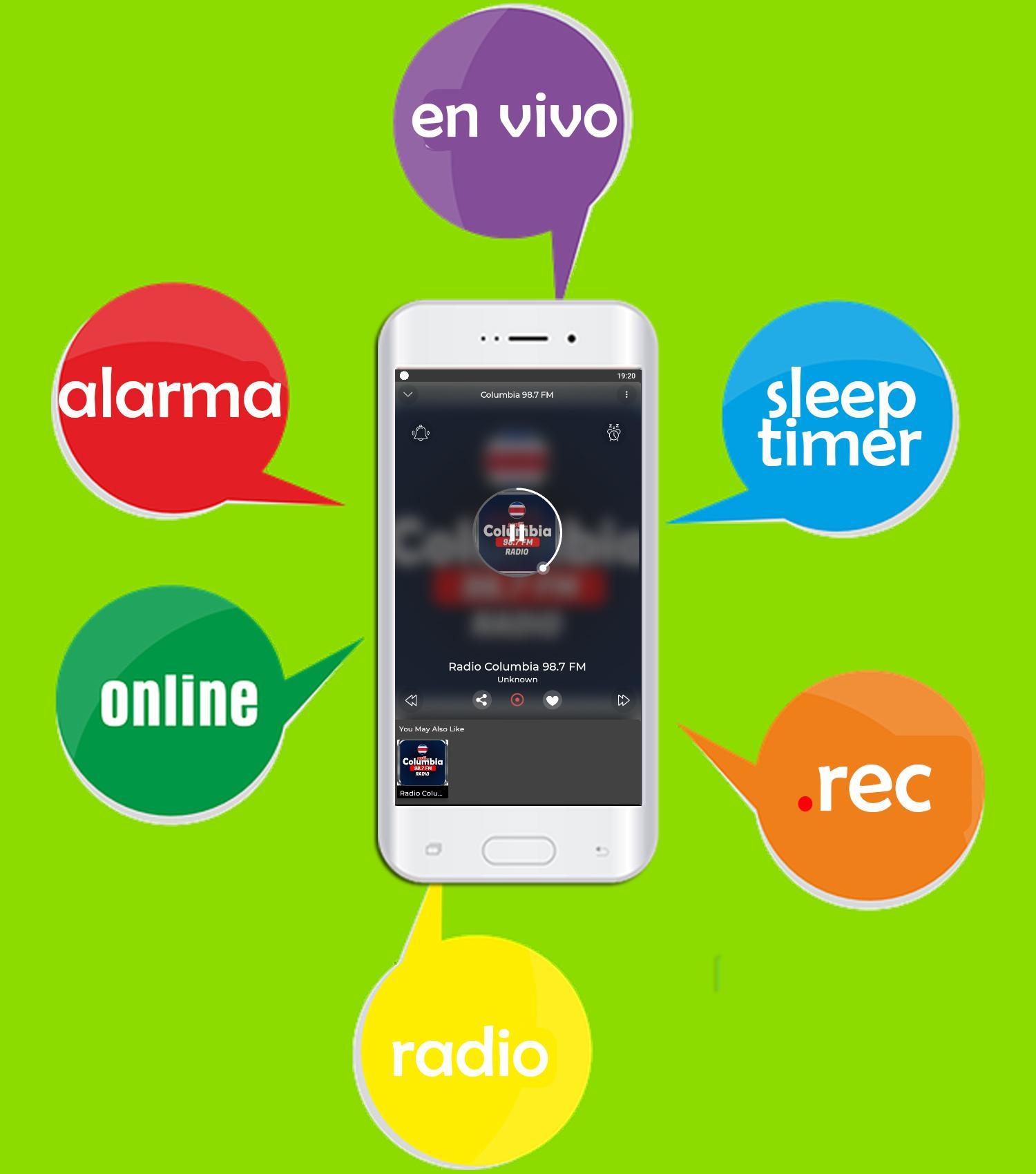 Radio Columbia Costa Rica 98.7 Fm Radio NO OFICIAL pour Android -  Téléchargez l'APK