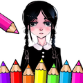 Wednesday Addams Coloring Page