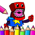 Boxy Monster Coloring Book