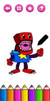 Boxy Monster Coloring Book Affiche