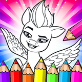 Pony Coloring & Drawing book أيقونة