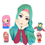 Sticker Pribadi WA : Hijab Muslimah icône