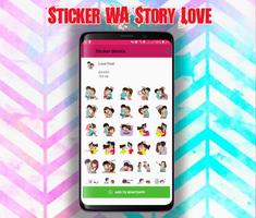 Story Love Sticker WA capture d'écran 1