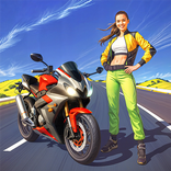 Young Biker Girl Ramp Bike